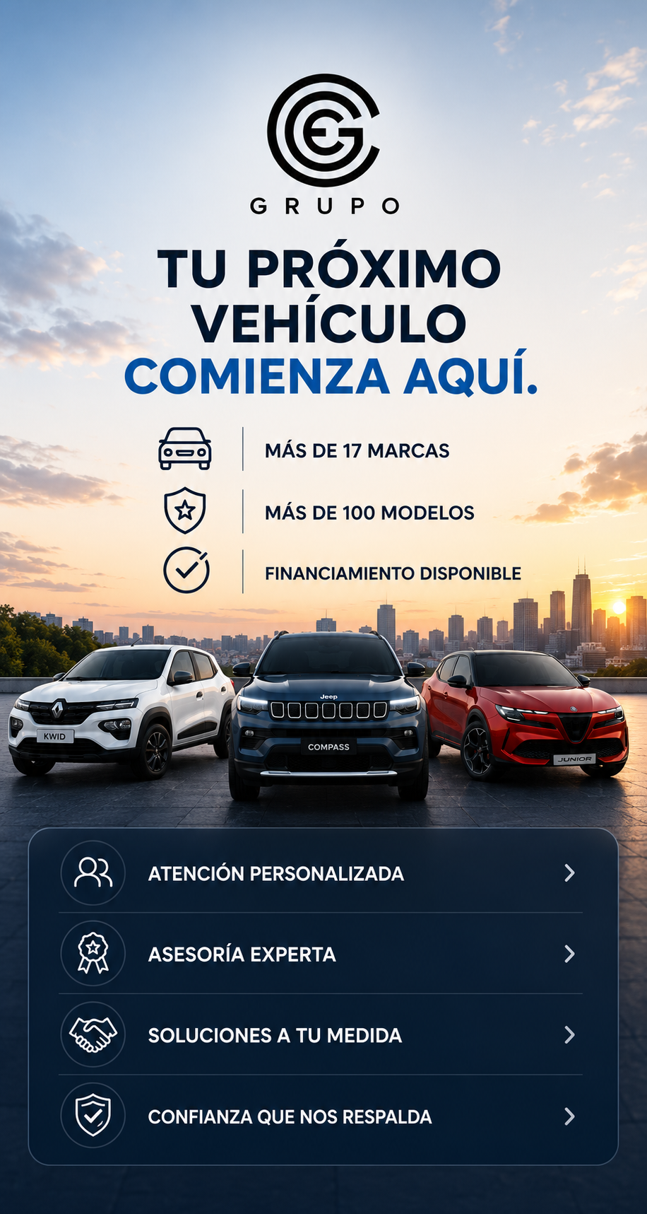 Tu próximo vehículo comienza aquí — Grupo CGE